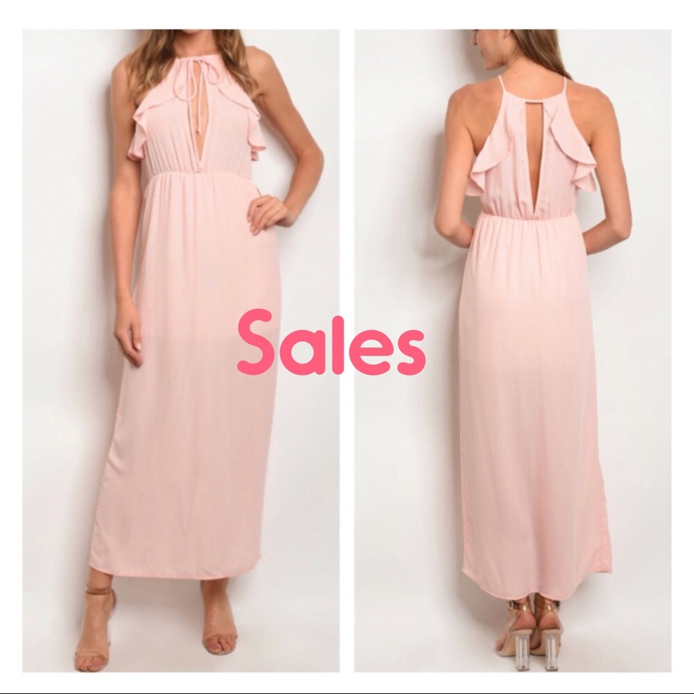 HOT SALES ❗️Gorgeous Sleeveless Peach Maxi